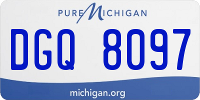 MI license plate DGQ8097