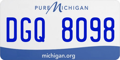 MI license plate DGQ8098