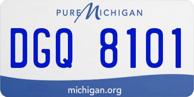MI license plate DGQ8101