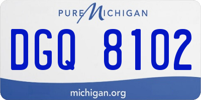 MI license plate DGQ8102