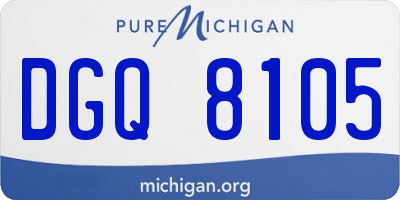 MI license plate DGQ8105