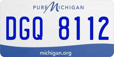 MI license plate DGQ8112