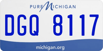 MI license plate DGQ8117