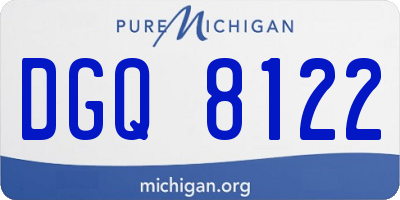 MI license plate DGQ8122