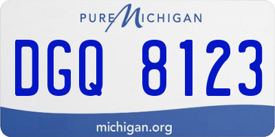 MI license plate DGQ8123