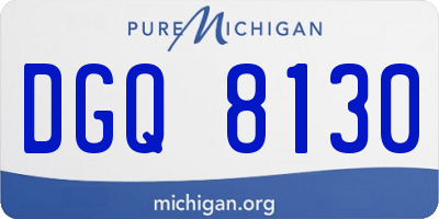 MI license plate DGQ8130