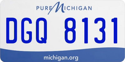 MI license plate DGQ8131