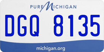 MI license plate DGQ8135