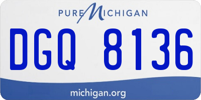 MI license plate DGQ8136