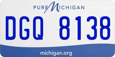 MI license plate DGQ8138