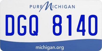MI license plate DGQ8140