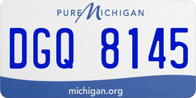 MI license plate DGQ8145