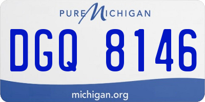 MI license plate DGQ8146