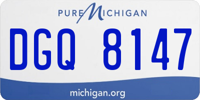 MI license plate DGQ8147