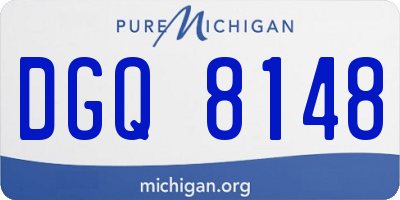 MI license plate DGQ8148