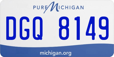 MI license plate DGQ8149