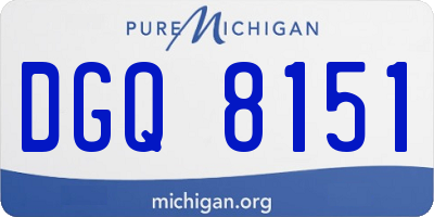 MI license plate DGQ8151
