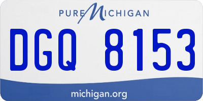 MI license plate DGQ8153