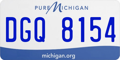 MI license plate DGQ8154