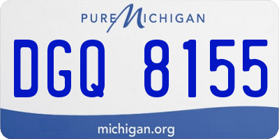MI license plate DGQ8155
