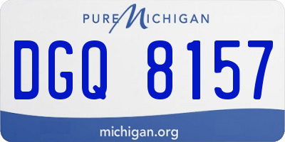 MI license plate DGQ8157