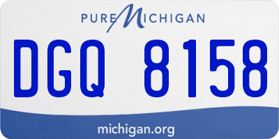 MI license plate DGQ8158