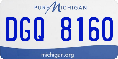 MI license plate DGQ8160
