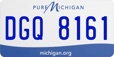 MI license plate DGQ8161