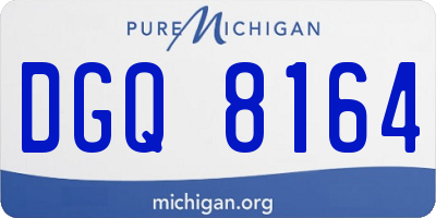 MI license plate DGQ8164