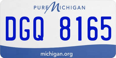MI license plate DGQ8165