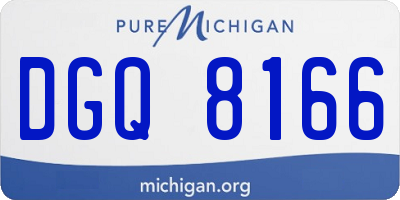 MI license plate DGQ8166