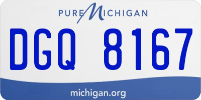 MI license plate DGQ8167
