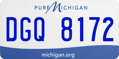 MI license plate DGQ8172