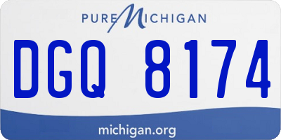 MI license plate DGQ8174
