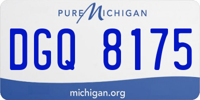 MI license plate DGQ8175
