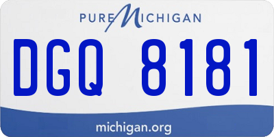 MI license plate DGQ8181