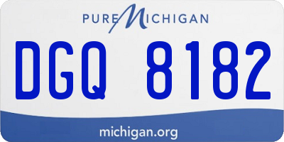 MI license plate DGQ8182