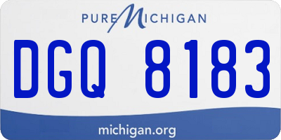 MI license plate DGQ8183
