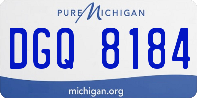 MI license plate DGQ8184