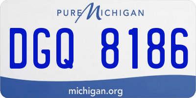 MI license plate DGQ8186