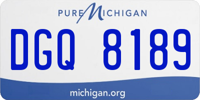 MI license plate DGQ8189