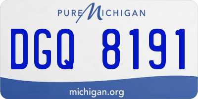 MI license plate DGQ8191