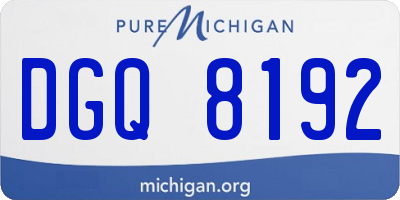 MI license plate DGQ8192