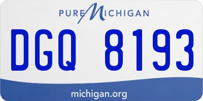 MI license plate DGQ8193