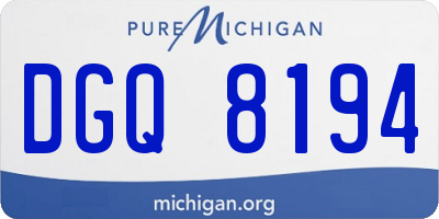 MI license plate DGQ8194