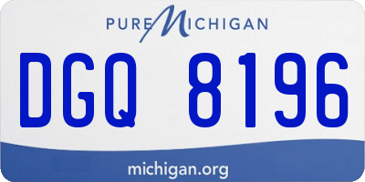 MI license plate DGQ8196