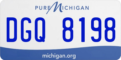 MI license plate DGQ8198