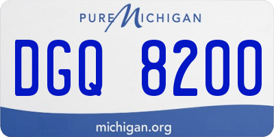 MI license plate DGQ8200