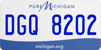 MI license plate DGQ8202