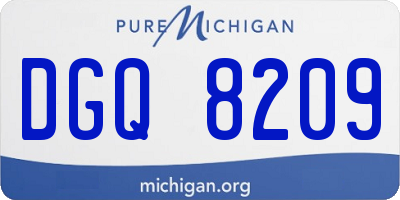 MI license plate DGQ8209